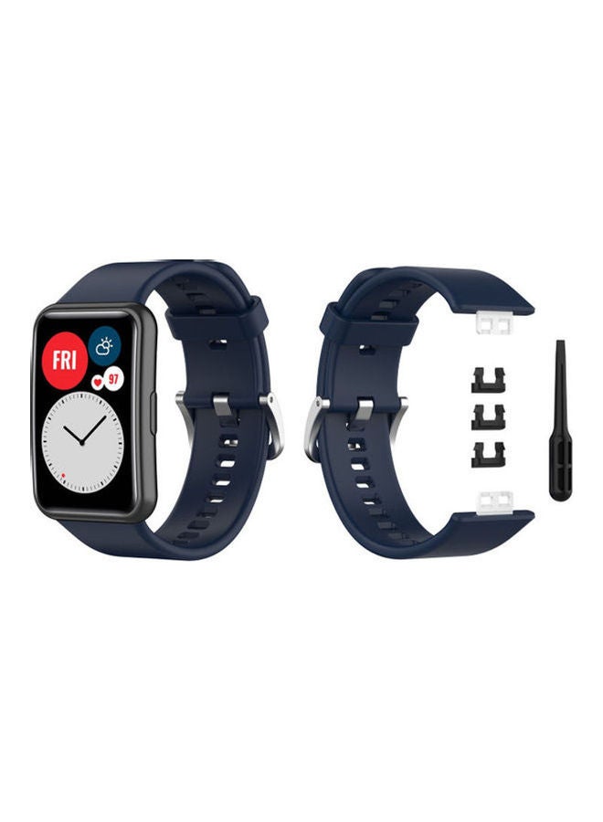 HuHa Buckle Replacement Band For Huawei Watch Dark Blue - Image 2