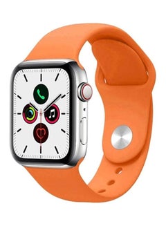 HuHa Replacement Strap Watchband For Apple Watch Series 7 45mm / 6 / SE / 5 / 4 44mm / 3 / 2 / 1 42mm Hermes Orange  - Image 1