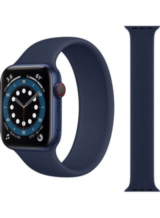 Replacement Strap Watchband For Apple Watch Series 7 41mm / 6 / SE / 5 / 4 40mm / 3 / 2 / 1 38mm Deep Navy Blue - v1615611446/N45184589A_1