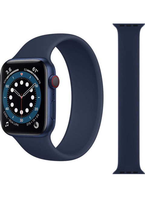 Replacement Strap Watchband For Apple Watch Series 7 41mm / 6 / SE / 5 / 4 40mm / 3 / 2 / 1 38mm Deep Navy Blue