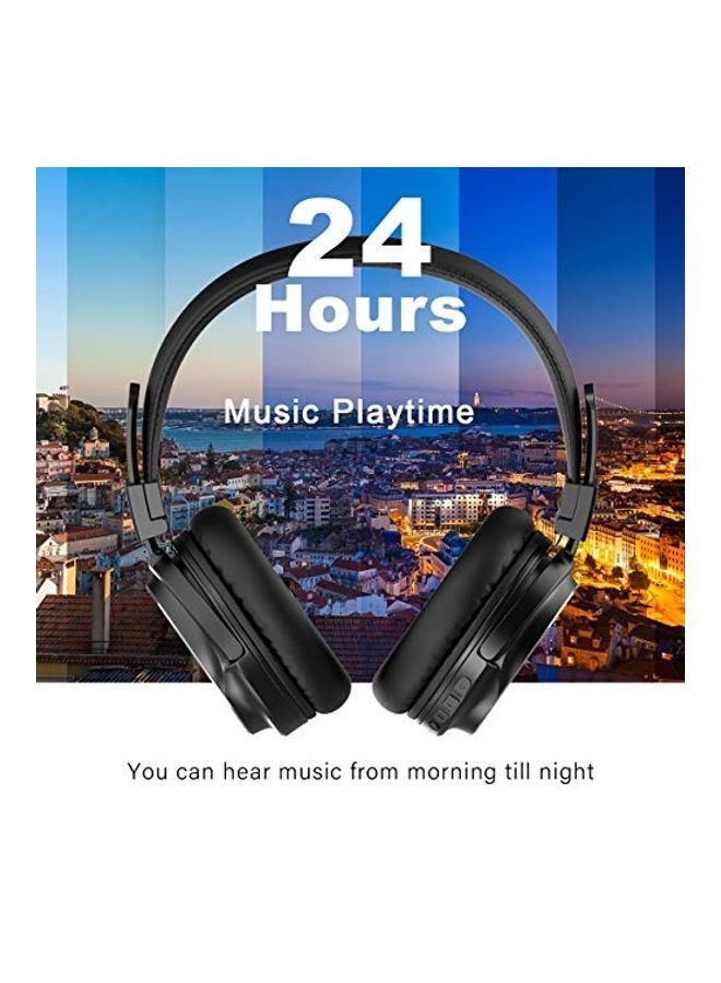 OneOdio - Wireless Bluetooth Over-Ear Headphones Black - Image 1