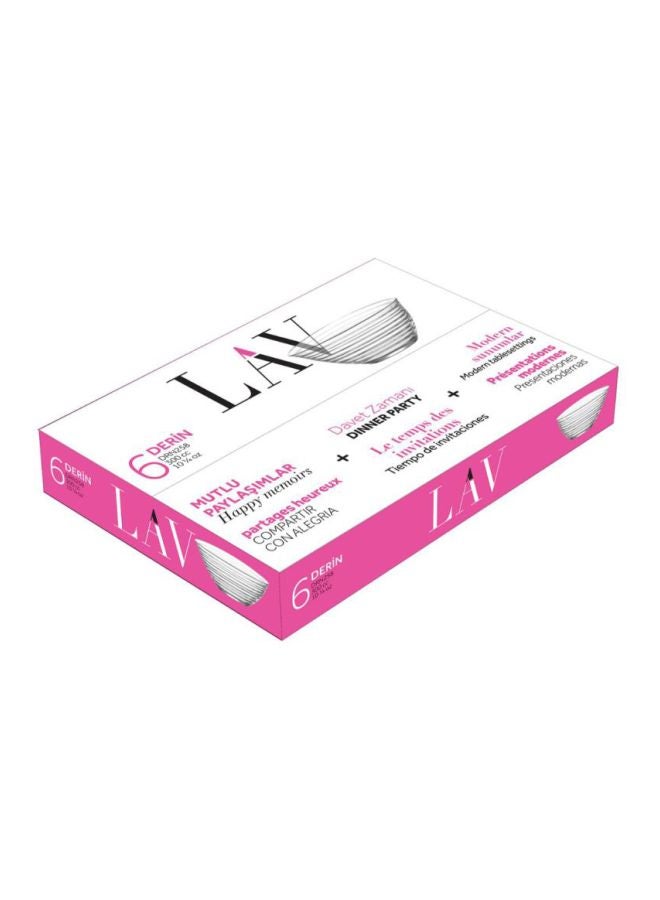LAV 6-Piece Derin Bowl Set Clear 6x300ml - Image 2