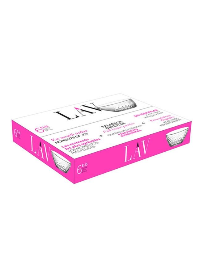 لاف طقم أوعية تقديم من 6 قطع شفاف 6x320ملليلتر - Image 3