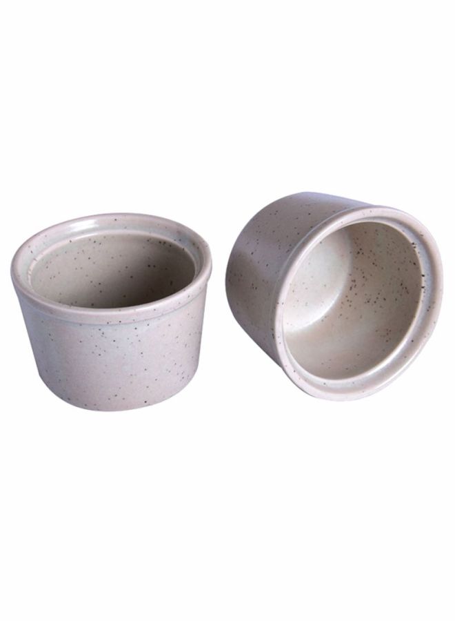 Sharpdo 2-Piece Glazed Cake Bowl Pink/Beige - Image 2