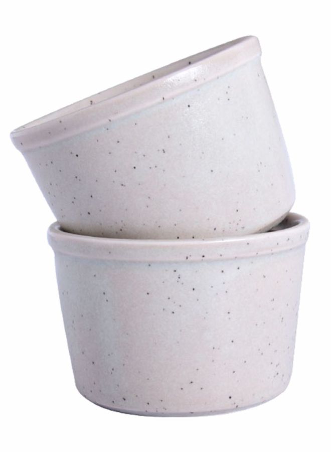 Sharpdo 2-Piece Glazed Cake Bowl Pink/Beige - Image 3