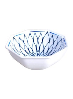 Lotus Star Bowl White/Blue 22x22x9cm