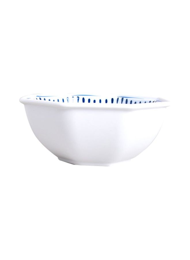Sharpdo Line Octagonal Bowl White/Blue 22x22x9cm - Image 3