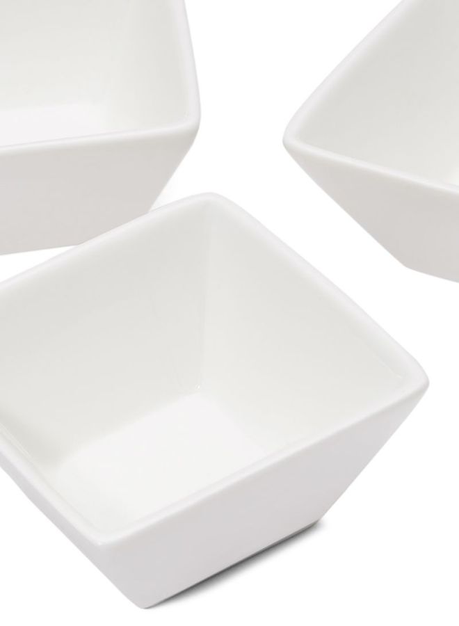فيرونا طقم سلطانيات مربعة الشكل من 3 قطع أبيض 7.5سم - Image 3