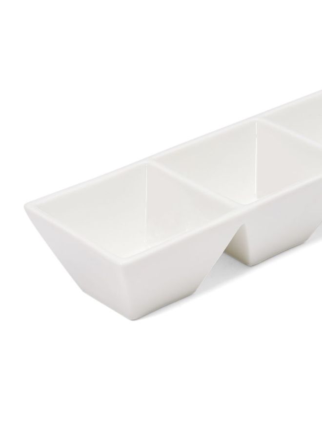 فيرونا طقم سلطانيات مربعة الشكل من 3 قطع أبيض 2.2x9.6x3.3سم - Image 3