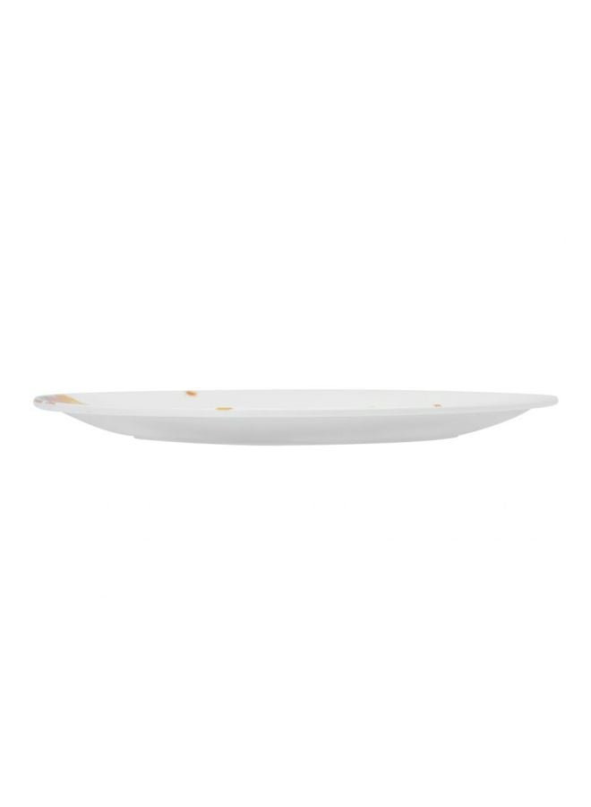 DINEWELL - Vintage Leaves Dinner Plate 10.5-Inch White/Yellow/Red 10.5inch - Image 1