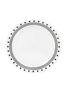 Corelle 6-Piece Livingware City Block Luncheon Plate Set White/Black 8.2x8.2x0.8inch  - Image 2