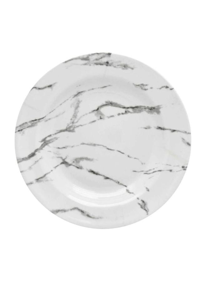 دينويل طقم أطباق شوربة من الميلامين من 6 قطع أبيض/رمادي 6x10.5بوصة - Image 3