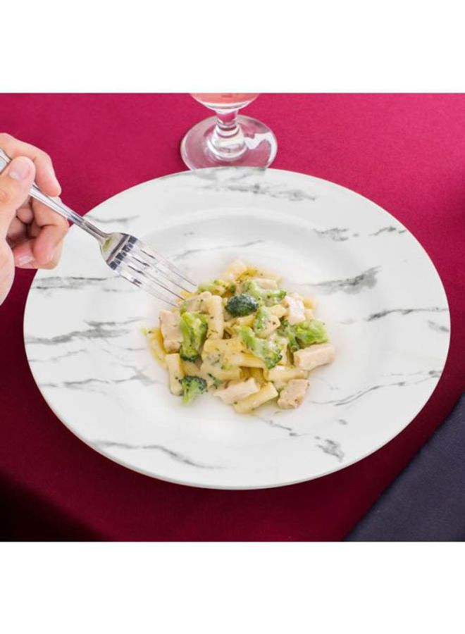 دينويل طقم أطباق شوربة من الميلامين من 6 قطع أبيض/رمادي 6x10.5بوصة - Image 5