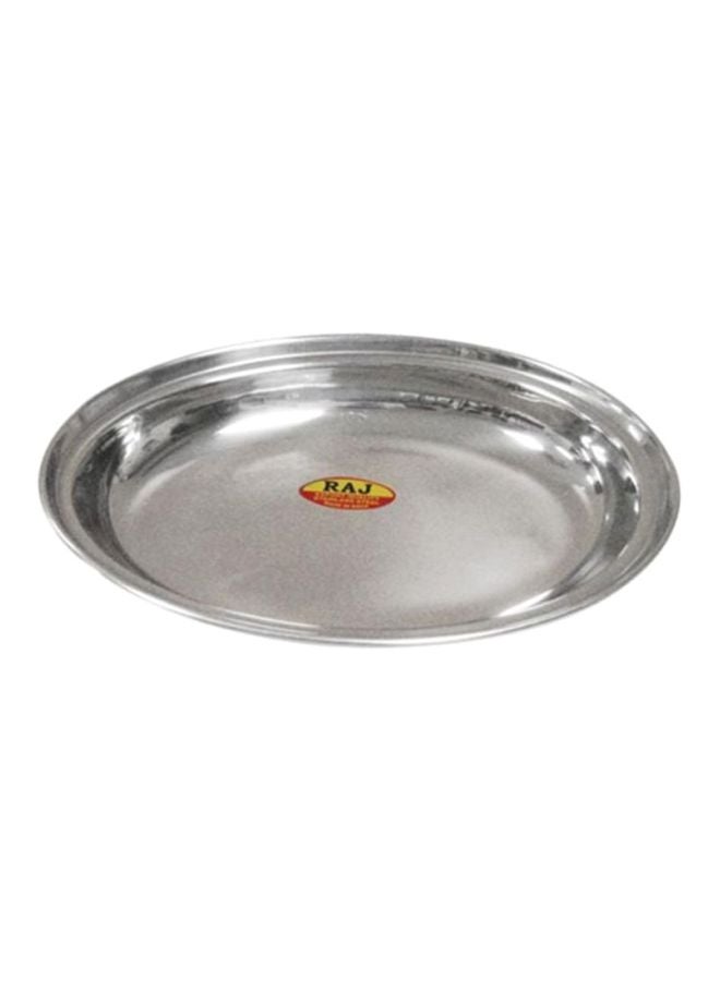 RAJ Oval Deep Plate Silver 17.5cm 