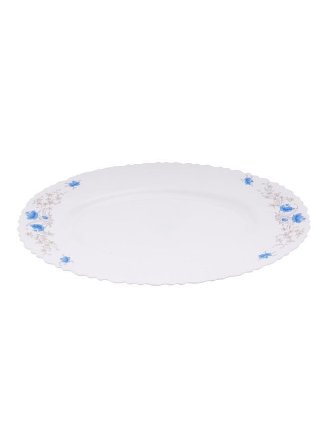 Royalford Dinner Plate White/Blue/Grey 14inch  - Image 1