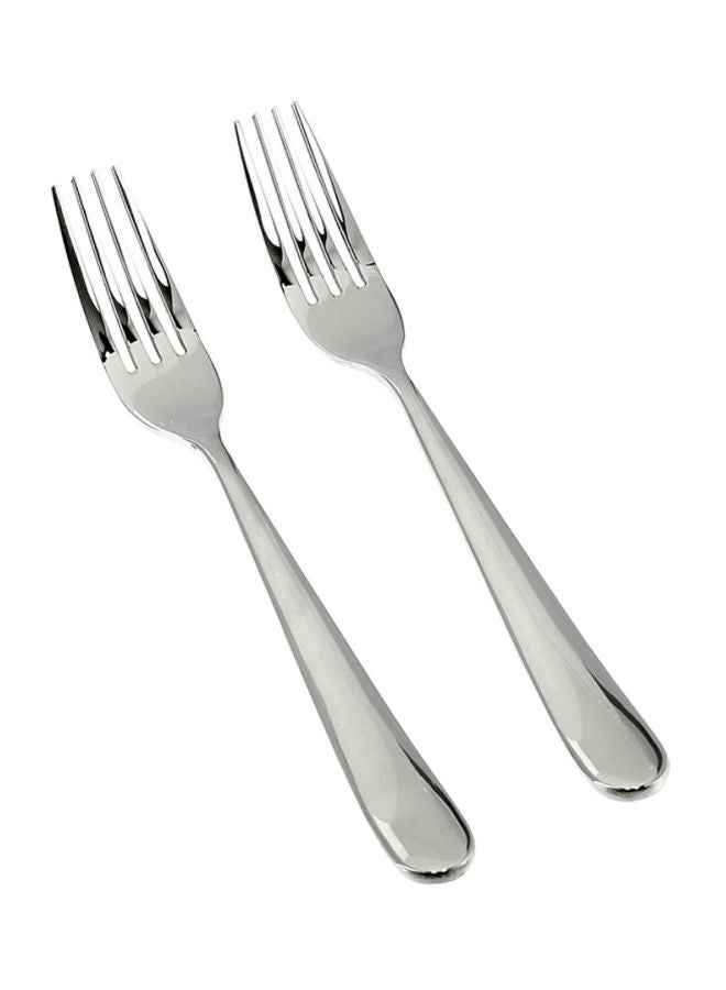 Royalford 2-Piece Stainless Steel Dessert Fork Set Silver 9cm  - Image 3