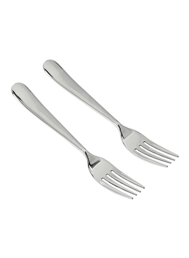 Royalford 2-Piece Stainless Steel Dessert Fork Set Silver 9cm  - Image 4