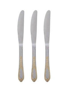 Berger 3-Piece Stainless Steel Knife Set Silver/Gold  - Image 1