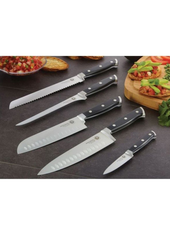 Prestige 6-Piece Basic Knife Block Set Black/Silver/Beige - Image 2