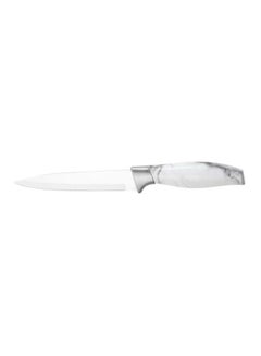 Royalford 5" Marble Designed Utility Knife 1x72 White/Grey/Silver  - Image 1