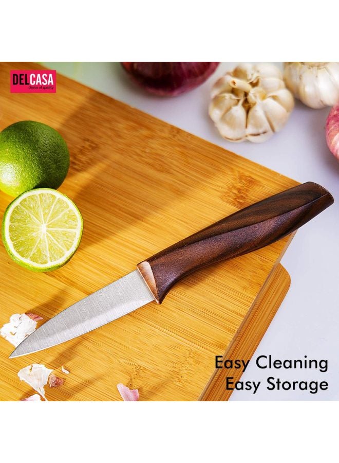 DELCASA Paring Knife Brown/Silver 3.5inch  - Image 4