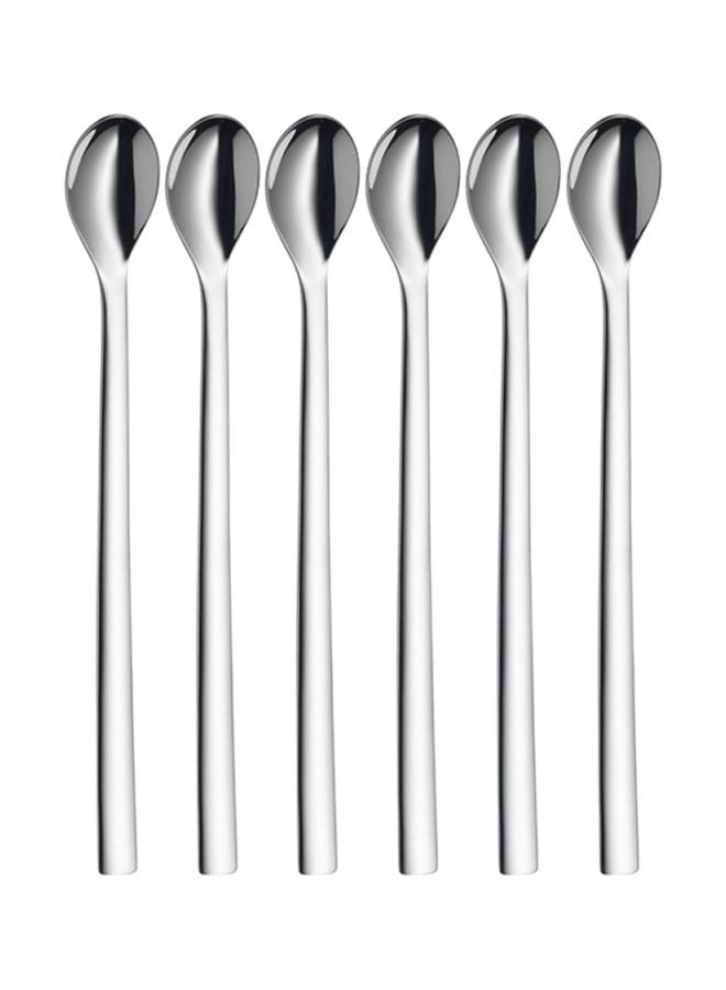 WMF - 6-Piece Nuova Long Drink Spoon Set Silver 22cm - Image 1