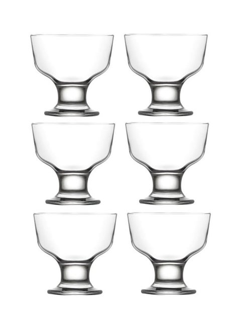 طقم أوعية ديستينا للآيس كريم، 6 قطع شفاف 6x285ملليلتر