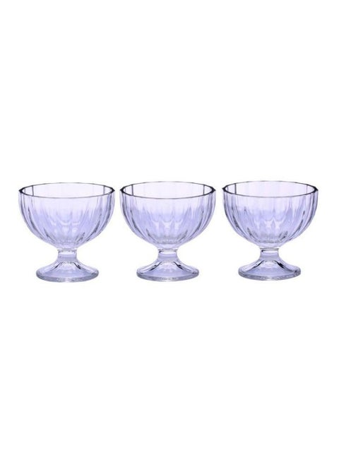 3-Piece Alaska Ice Cream Set Clear 260ml