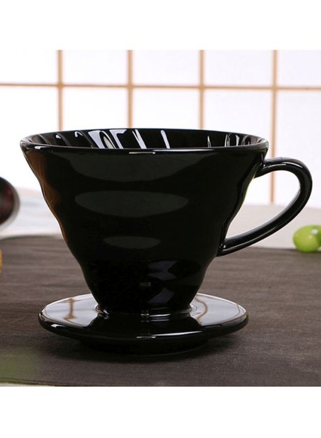 بيوينتي حامل فلتر تقطير القهوة مصنوع من السيراميك من 4 قطع أسود 10x9.5x13.5سم  - Image 2