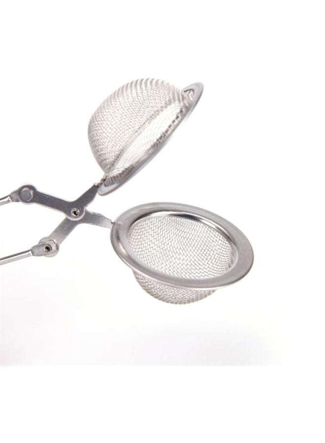 Sharpdo Stainless Steel Handle Tea Mesh Ball Filter Silver 15.5x3.5cm - Image 2