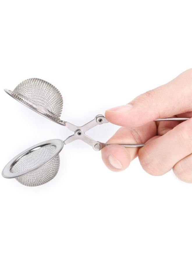 Sharpdo Stainless Steel Handle Tea Mesh Ball Filter Silver 15.5x3.5cm - Image 4