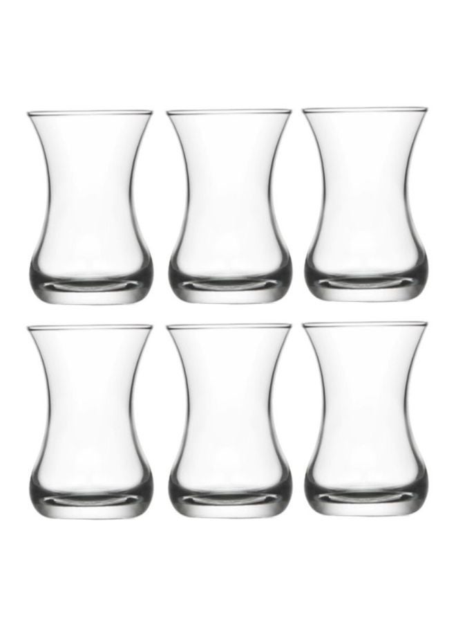 لاف طقم أكواب أسينا للشاي، 6 قطع شفاف - Image 1