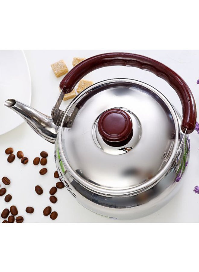 Royalford Tea Kettle Stainless Steel 750Ml Stain Resistant Dishwasher Safe Multicolor Silver/Maroon  - Image 5