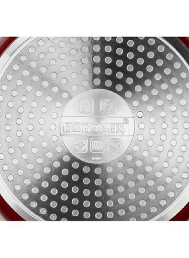 بيرجنر كسرولة باندورا من الألومنيوم المانع للالتصاق والمشكل بالطرق مع قاعدة مناسبة لمواقد الحث ومزودة بغطاء لون نحاسي 24سم - Image 3