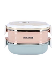 Royalford Two Layer Rectangular Lunch Box Multicolour 1800ml  - Image 2