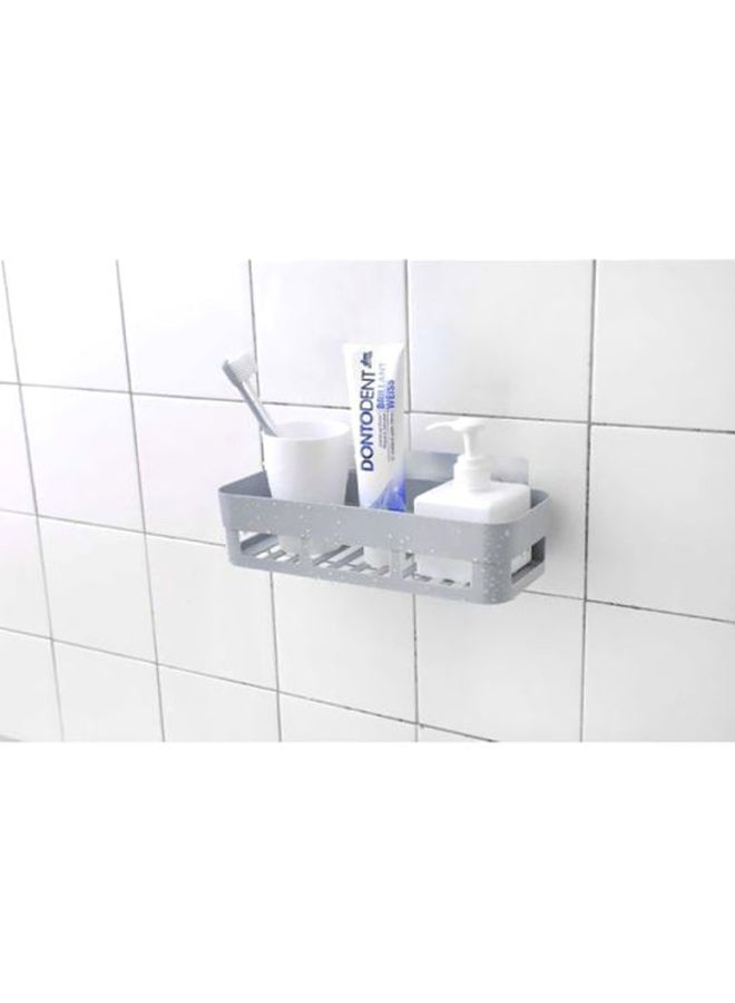 Beauenty Wall Mounted Plastic Rack Grey 26x6x10cm - Image 2