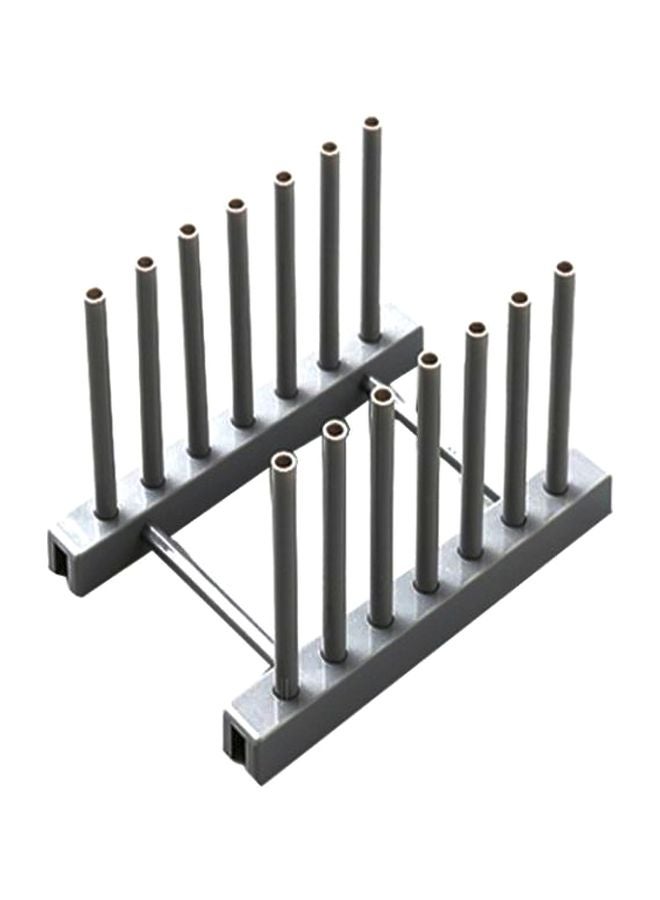 بيوينتي حامل أطباق من الستانلس ستيل رمادي 10x5x6سم - Image 1