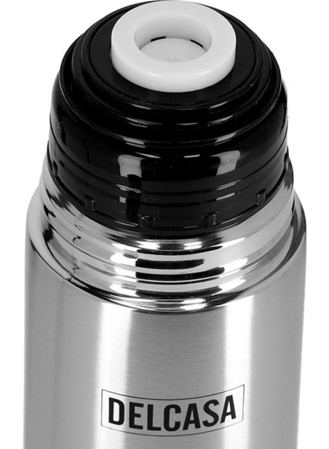 DELCASA Stainless Steel Vacuum Water Bottle Silver/Black 1Liters  - Image 4