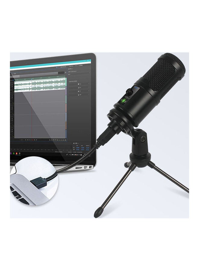 Arabest - USB Radio Audio Adjustable Vlogging Condenser Microphone Set ANY0048 Black - Image 1