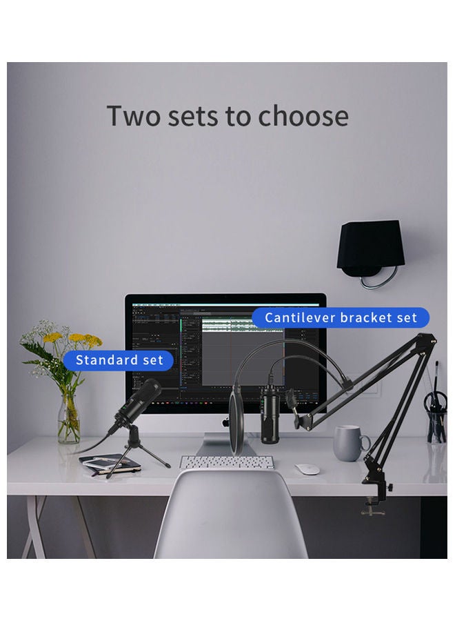 Arabest - Professional Studio Recording Condenser Microphone Kit ANY0051 Black - Image 1
