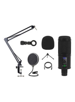 Studio Broadcasting Recording Portable Condenser Microphone Set ANY0053 Black