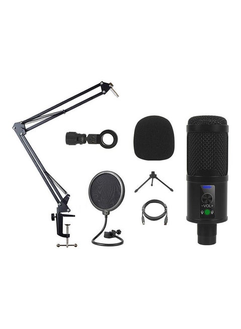 Studio Broadcasting Recording Portable Condenser Microphone Set ANY0053 Black