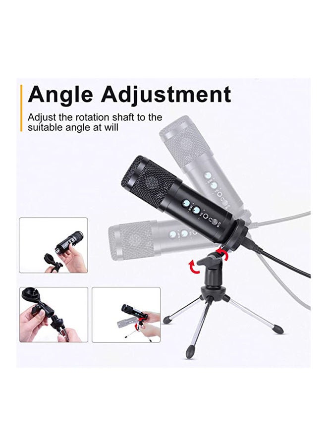 Arabest Portable Radio Directional Podcast Condenser Microphone Kit ANY0059 Black  - Image 4