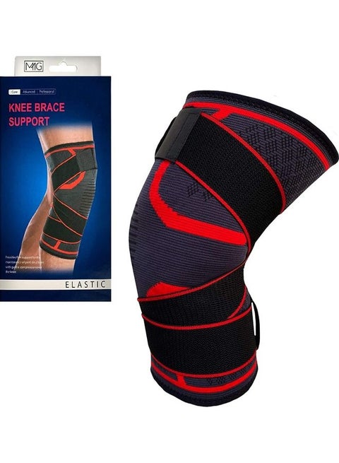 Adjustable Compression Knee Support Brace Large