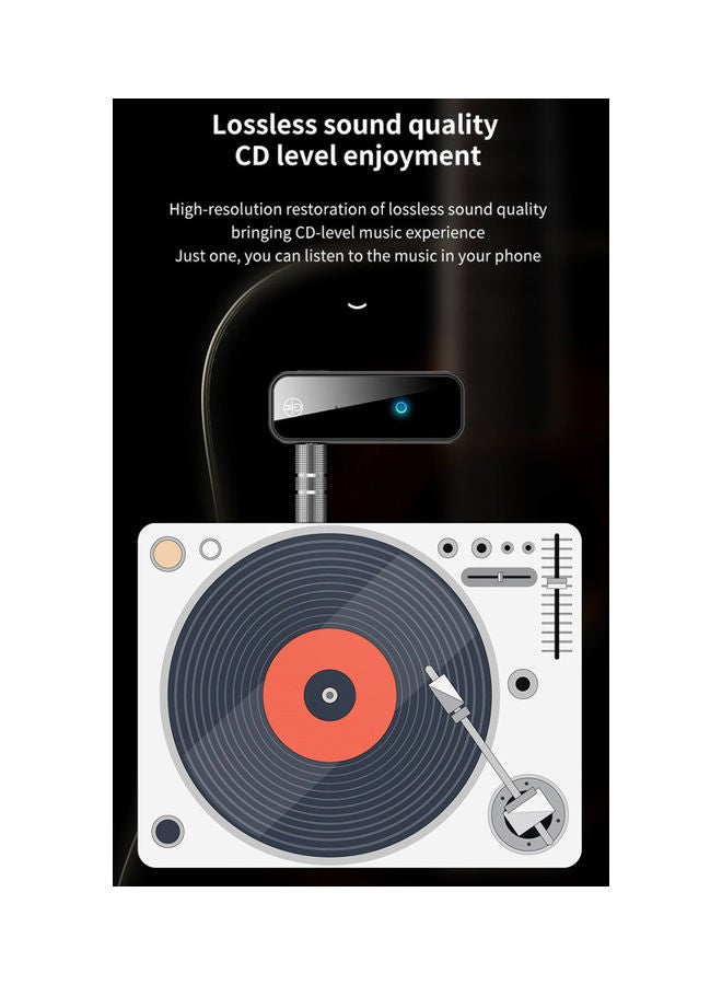 Generic - Bluetooth Transmitter and Receiver Car Kit C28 Black - Image 1