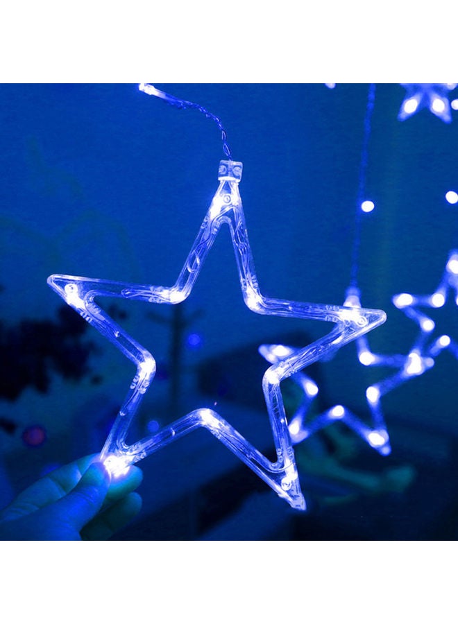 Star Shape Pentacle Curtain LED Light Blue  - Image 2