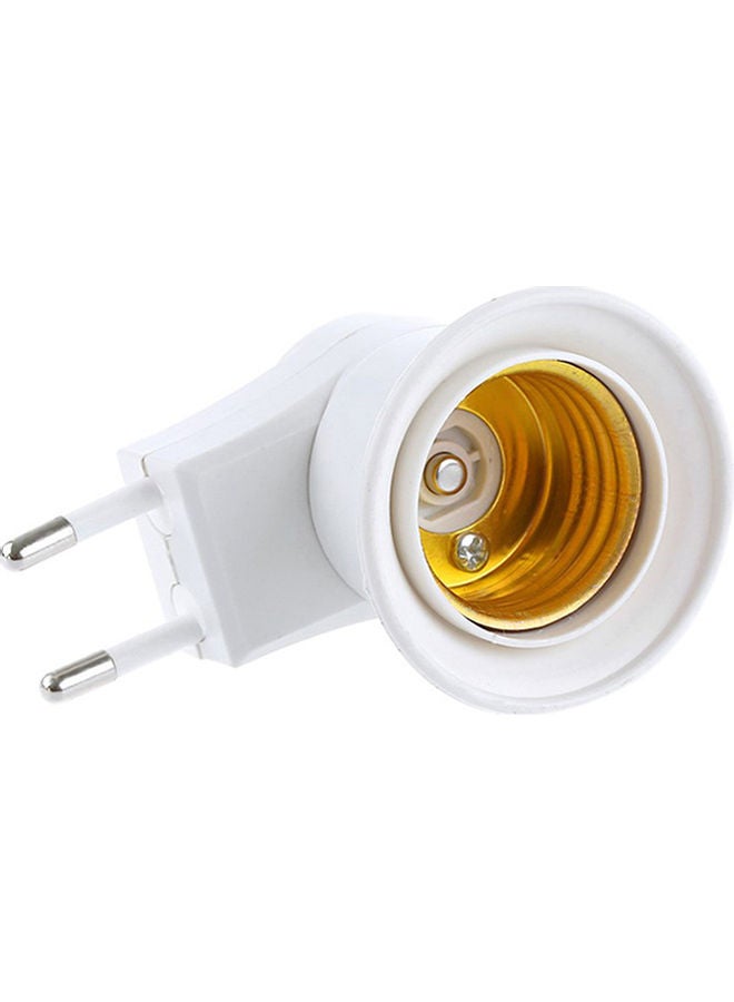 Generic - 3-Piece EU Plug to E26/E27 for Adapter LED Light Bulb White - Image 1