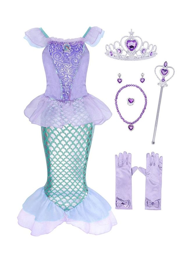 XiuWoo Princess Party Costume with Jewellery Accessories 100cm  - Image 1