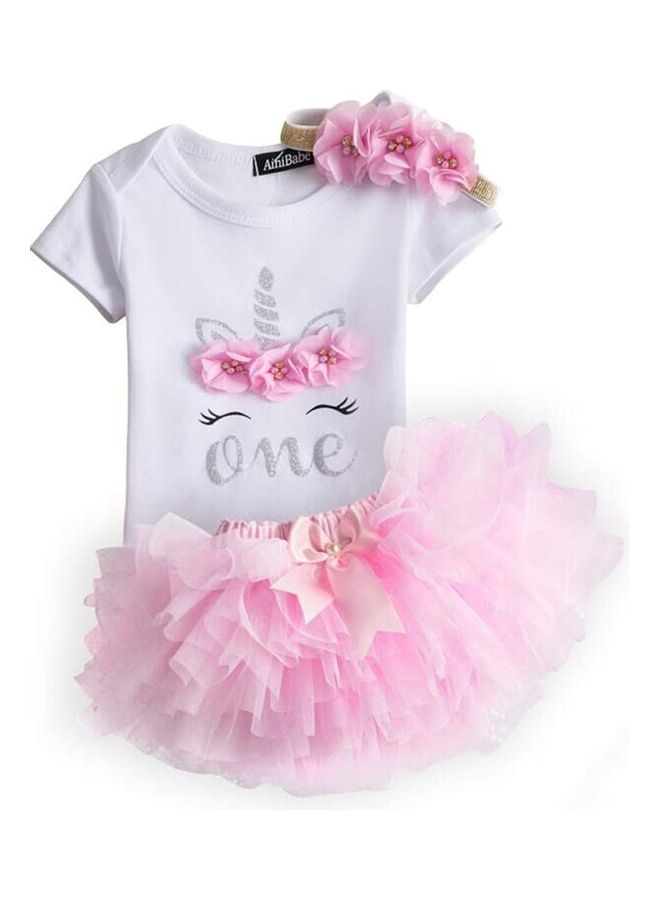 XiuWoo Princess Party Dress With Headband 80cm  - Image 1