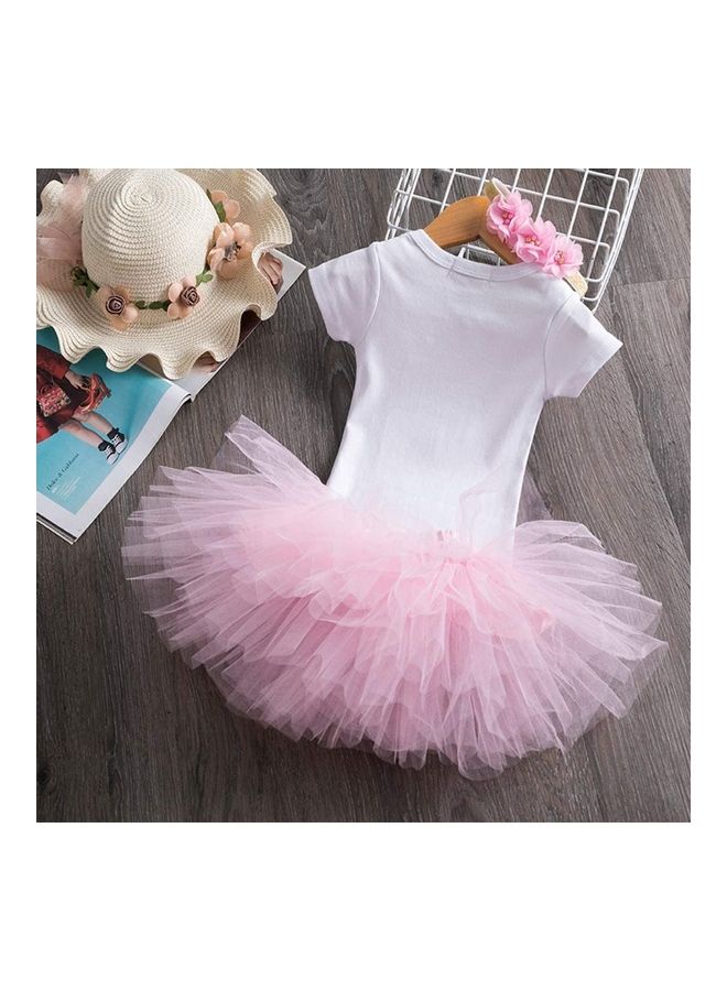XiuWoo Princess Party Dress With Headband 80cm  - Image 3